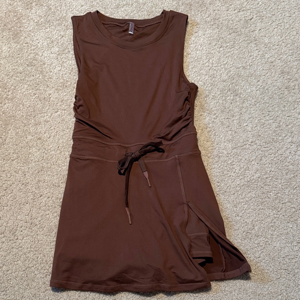 Free People Movement size small Brown Sleeveless Mini Dress w/shorts